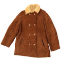 VINTAGE Womens Shearling Jacket UK 18 XL Brown