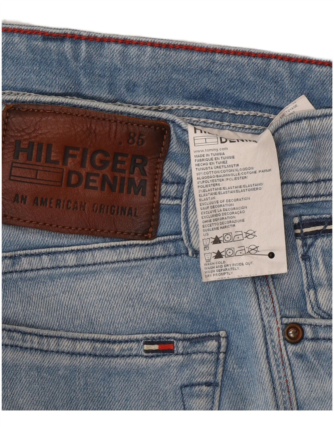 Tommy Hilfiger Womens Slim Jeans W29 L32 Blue Cotton