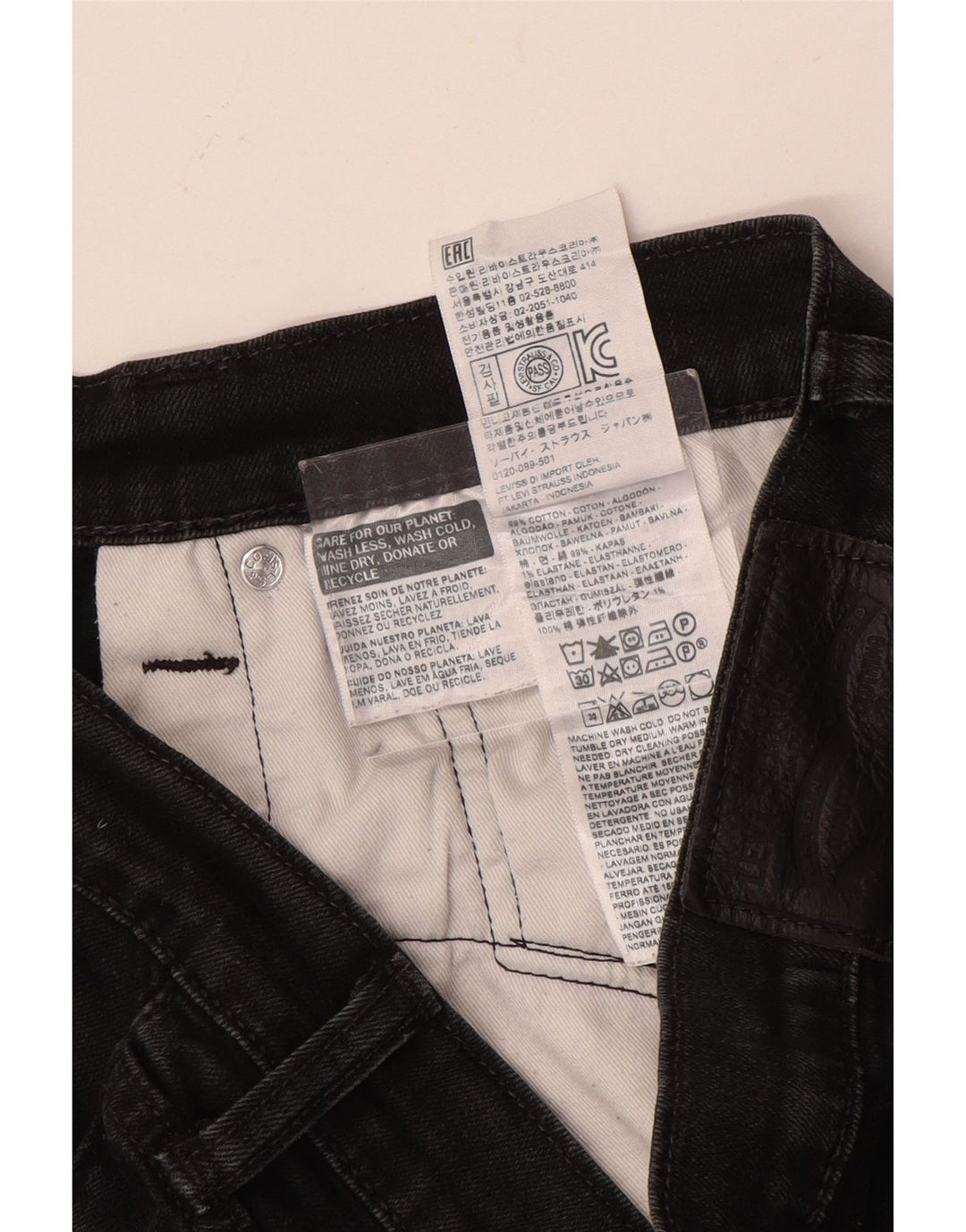 Levi's Mens 511 Slim Jeans  W33 L32 Grey Cotton