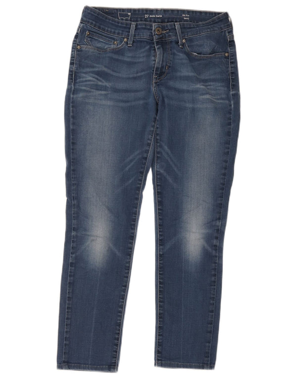 Levi's Damen Demi Curve Crop Skinny Jeans W27 L25 Blaue Baumwolle