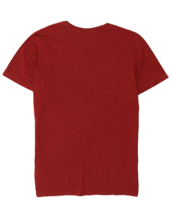Jack & Jones Womens Graphic T-Shirt Top UK 16 Large Maroon Cotton