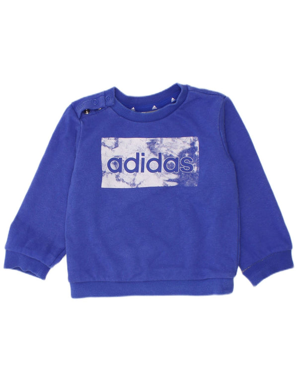 Adidas Baby Boys Pulover Grafic Pulover 6-9 Luni Bumbac Albastru
