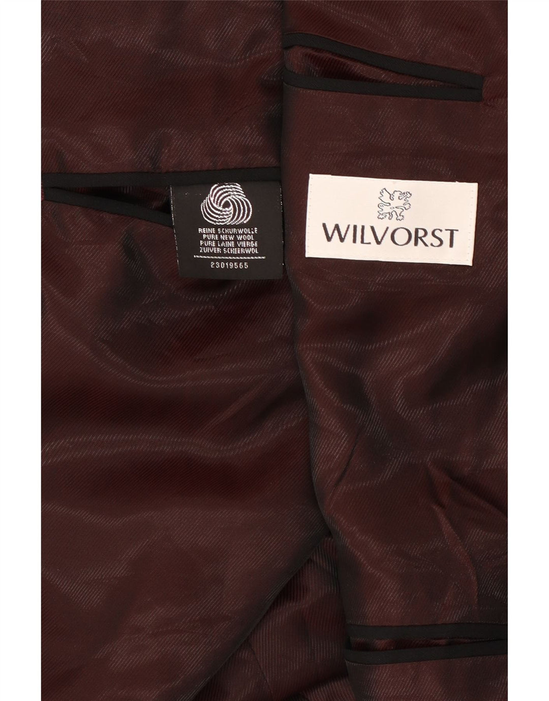 Wilvorst Mens Double Breasted Blazer Jacket UK 40 Large Black Wool