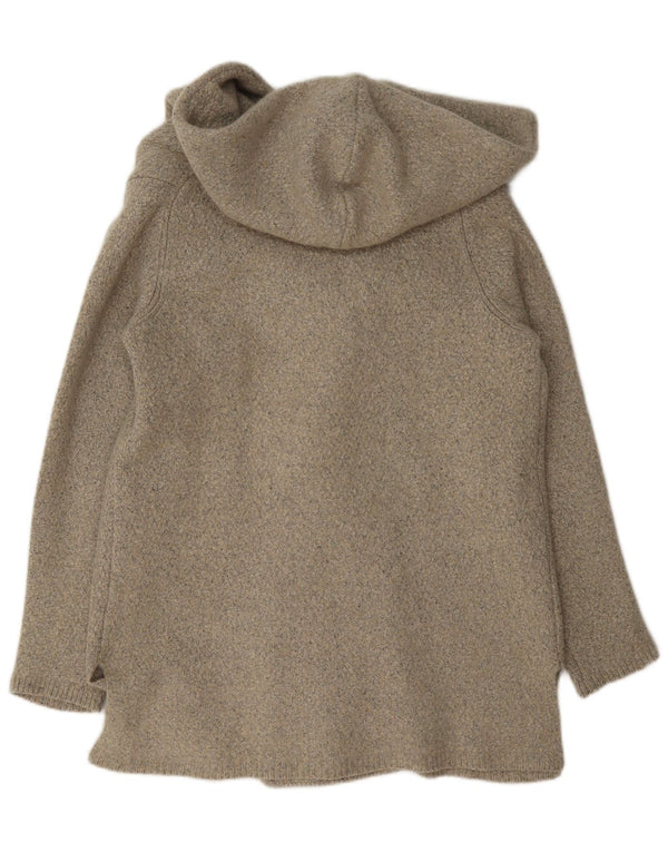 Maglione cardigan aperto con cappuccio da donna Massimo Dutti UK 14 Large Beige