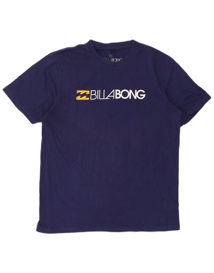 Billabong Mens Graphic T-Shirt Top Medium Navy Blue Cotton