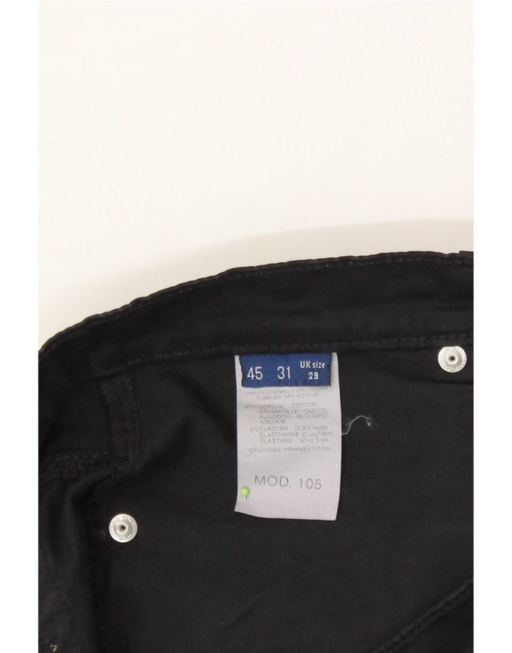TRUSSARDI Womens Straight Jeans W29 L29 Black Cotton Vintage Trussardi and Second-Hand Trussardi from Messina Hembry 