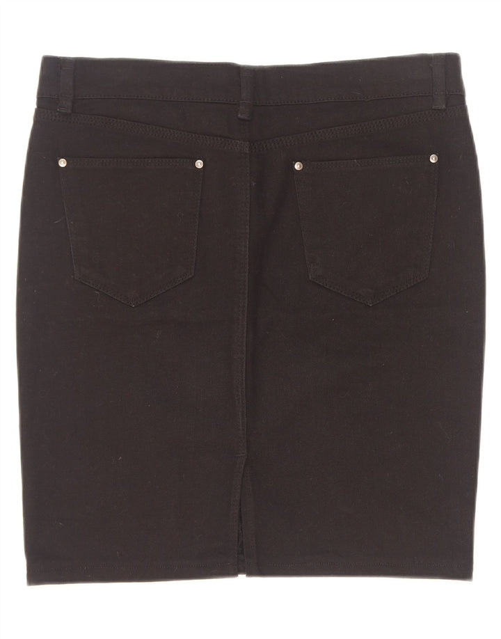 Zara Womens Denim Skirt Large W30 Black
