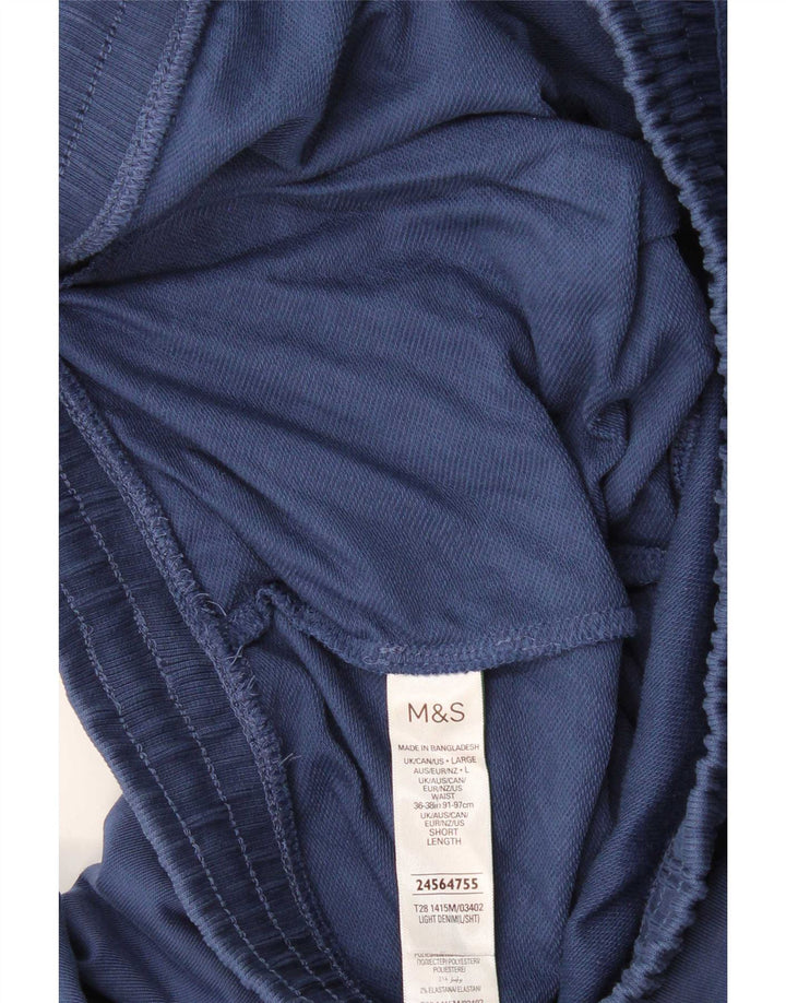 Marks & Spencer Mens Tracksuit Trousers Large  Navy Blue Cotton