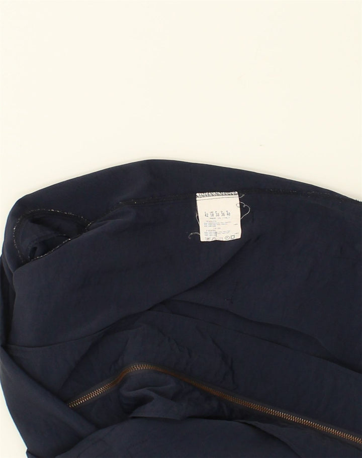 NAVIGARE Womens Rain Jacket UK 10 Small Navy Blue Polyamide | Vintage Navigare | Thrift | Second-Hand Navigare | Used Clothing | Messina Hembry 