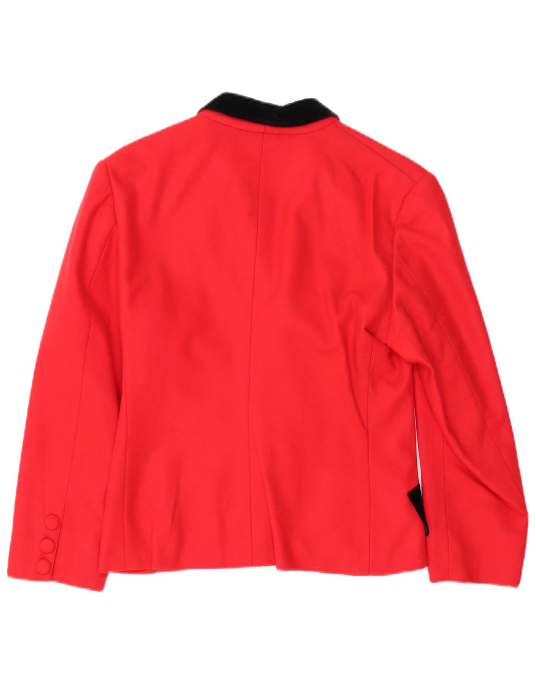 Giacca blazer vintage da donna a 2 bottoni UK 12 color block rosso medio