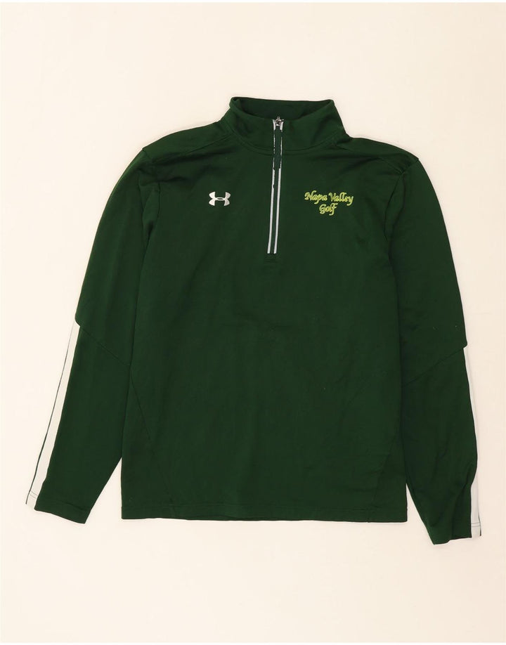 UNDER ARMOUR Mens Big & Tall Zip Neck Pullover Tracksuit Top XL Green Vintage Under Armour and Second-Hand Under Armour from Messina Hembry 