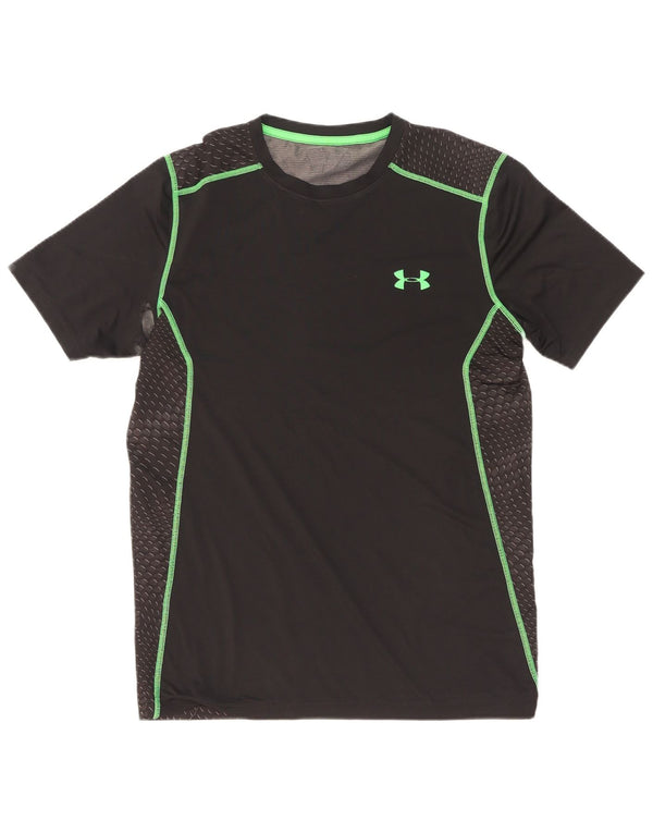 Under Armour Mens T-Shirt Top Small Black Geometric Polyester