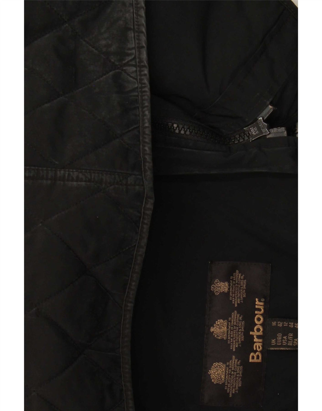 Женская стеганая куртка Barbour UK 16, большая черная, полиамид