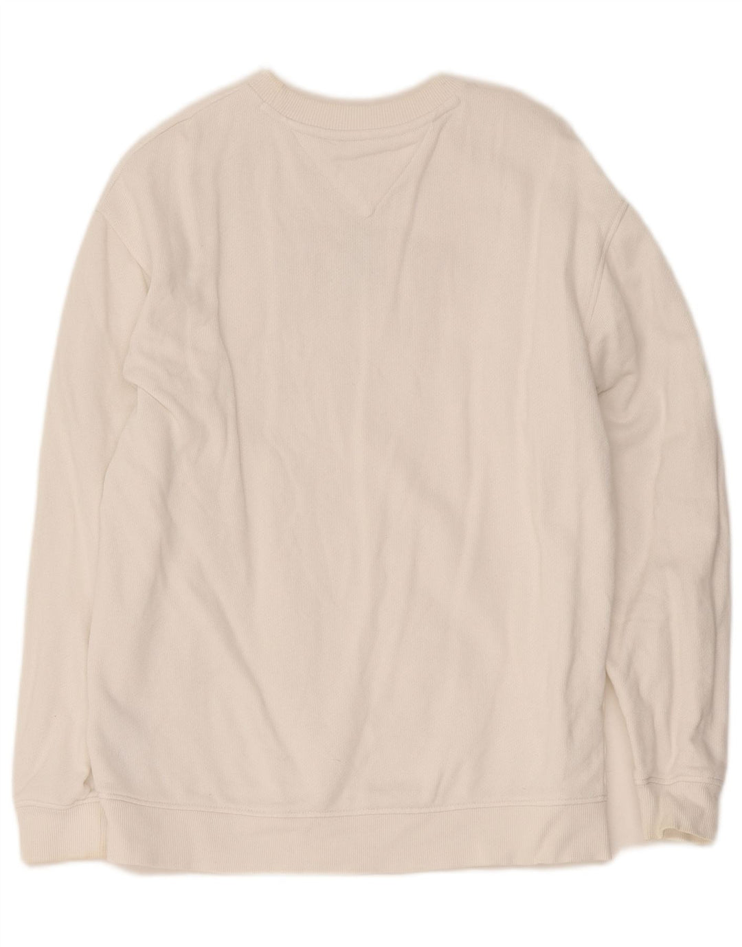 Tommy Hilfiger Womens Graphic Oversized Sweatshirt Jumper UK 10 Small White