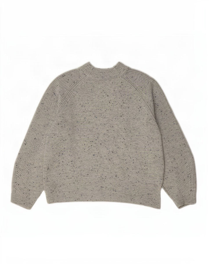 Marks & Spencer Womens Crew Neck Jumper Sweater UK 14 Medium Grey Flecked