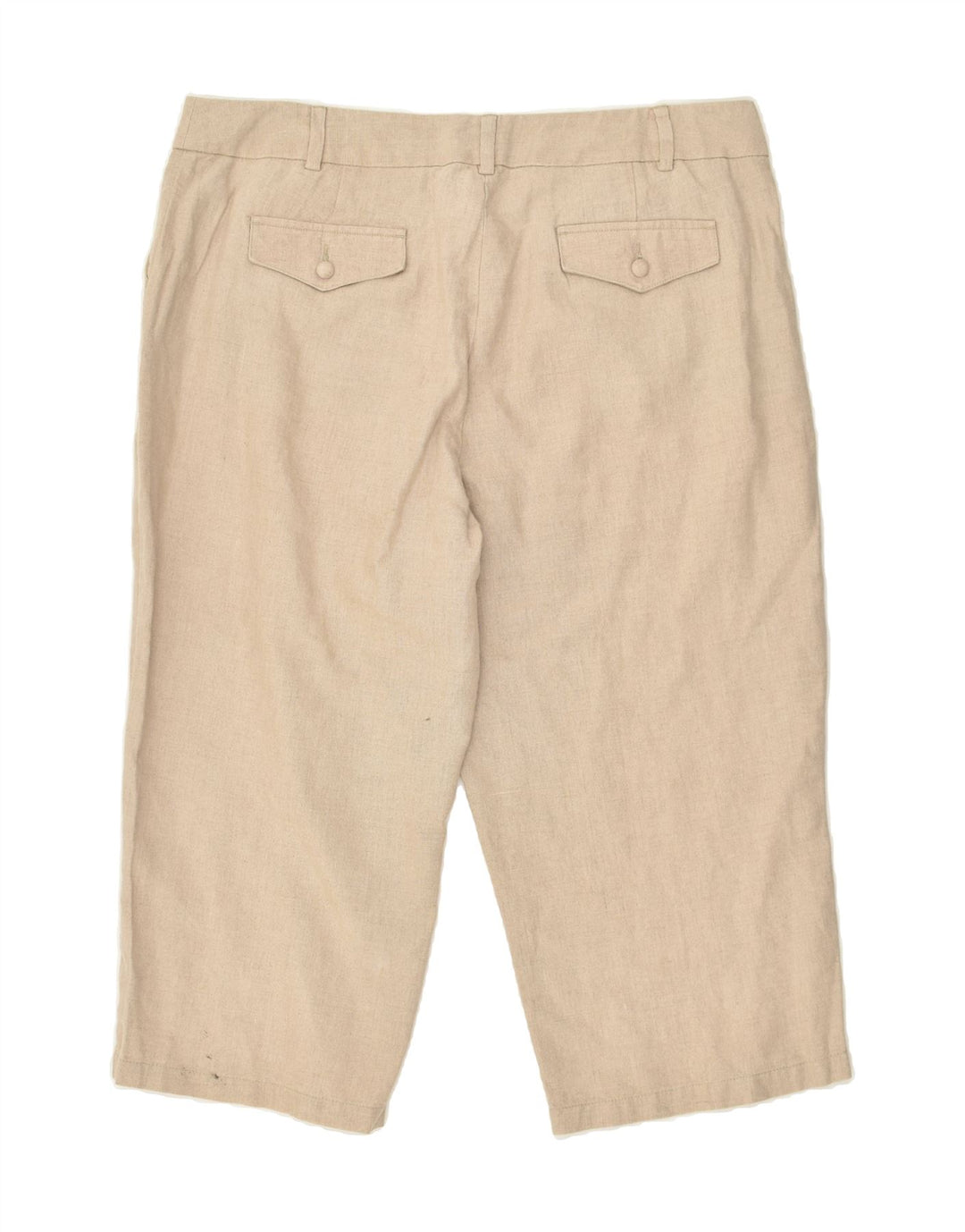 BODEN Womens Capri Trousers W40 L21 Beige Linen | Vintage Boden | Thrift | Second-Hand Boden | Used Clothing | Messina Hembry 