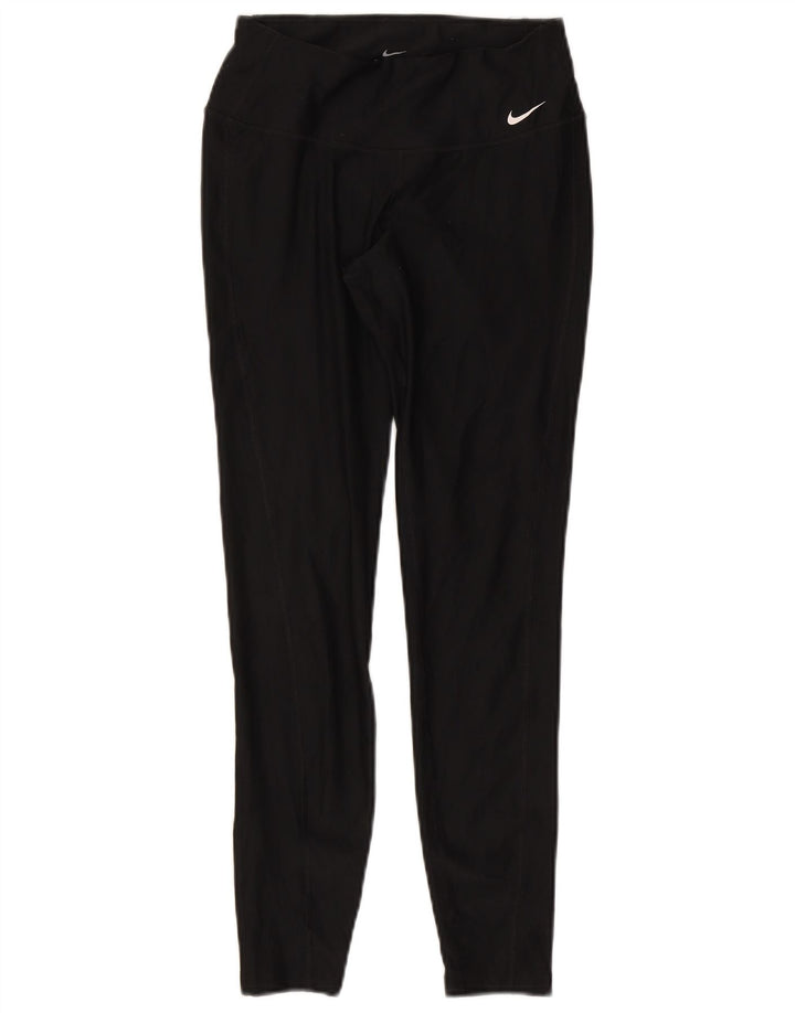 Nike Dame Dri Fit Leggings UK 6 XS Sort Polyester