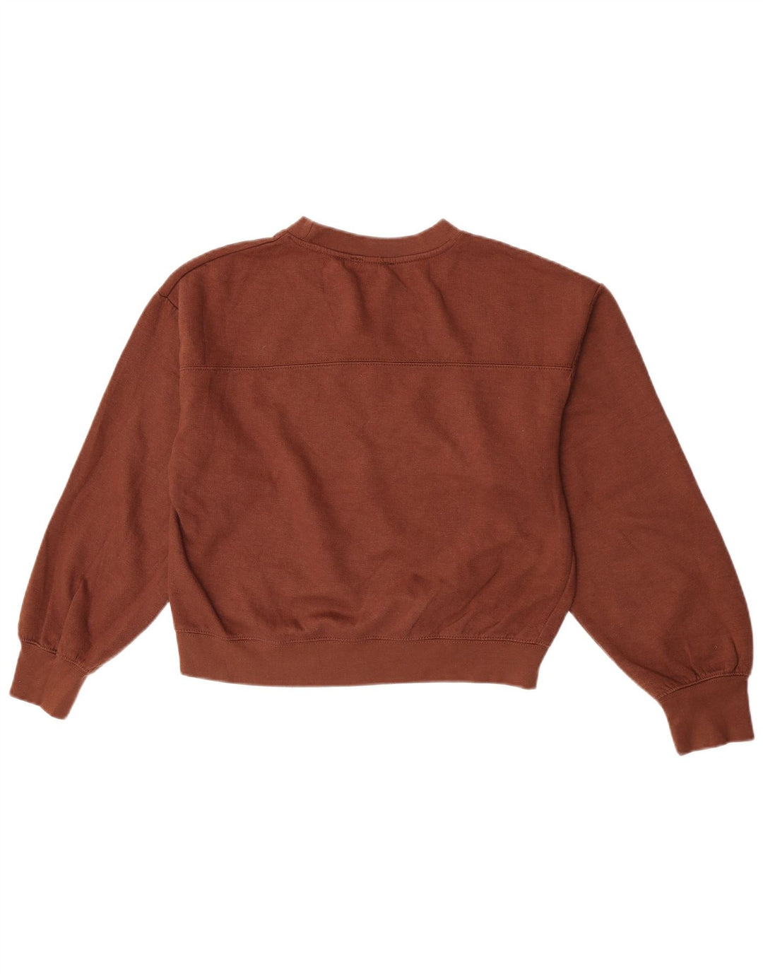 Zara Mujer Crop Sudadera Jumper UK 44 Marrón Medio