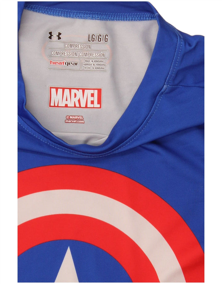 Under Armour Boys Marvel Graphic T-Shirt Top 11-12 Years Large Blue