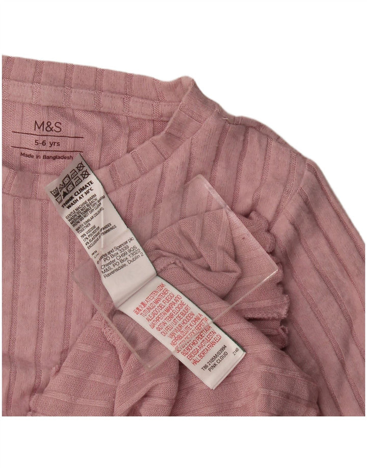 Marks & Spencer Girls 2 Piece Set 5-6 Years  Pink Viscose