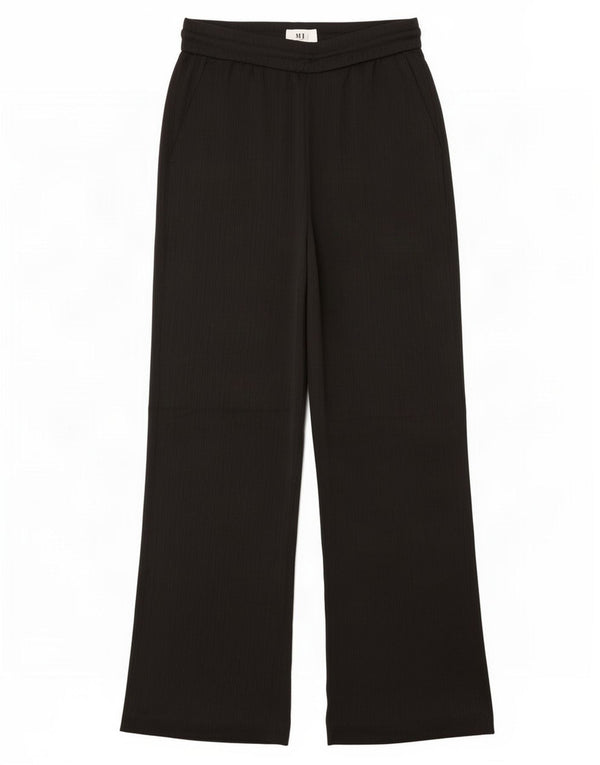 Damskie spodnie z wysokim stanem i szeroką nogawką Zara UK 12 Medium W28 L31 Czarne