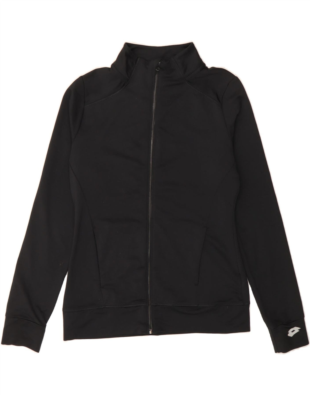 LOTTO Womens Tracksuit Top Jacket UK 14 Medium Black Vintage Lotto and Second-Hand Lotto from Messina Hembry 