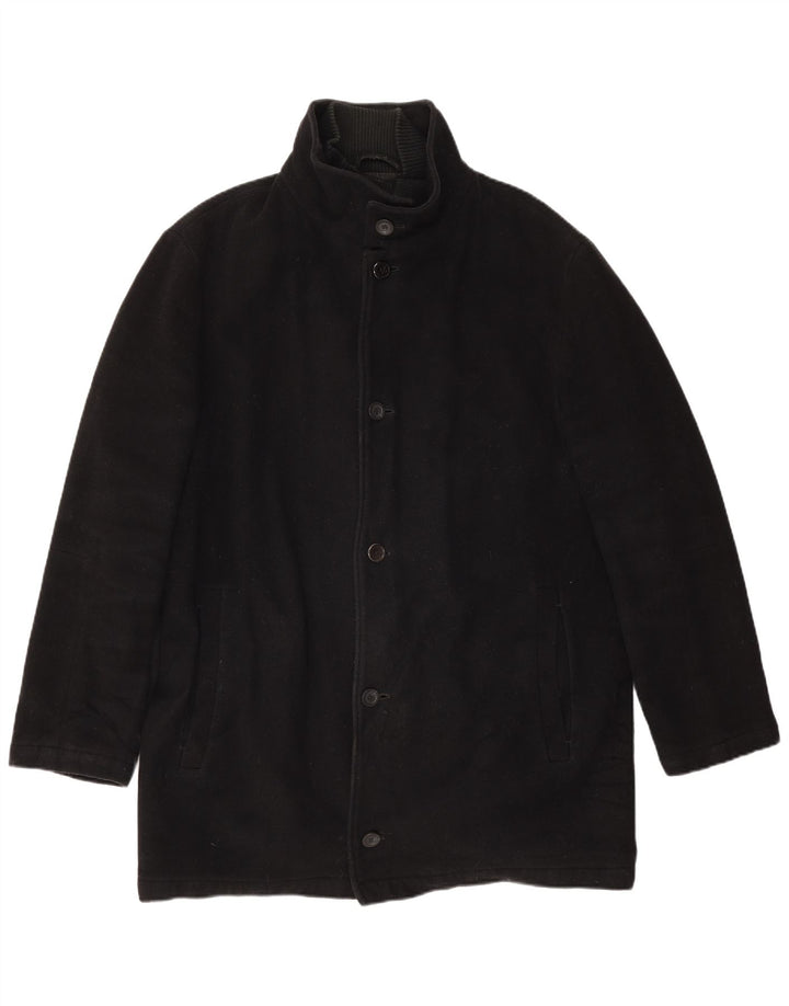 Marks & Spencer Herre Overfrakke UK 40 Large Black Acryl