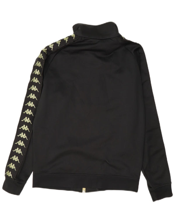 Kappa Veste de survêtement graphique pour femme UK 12 Medium Noir Polyester