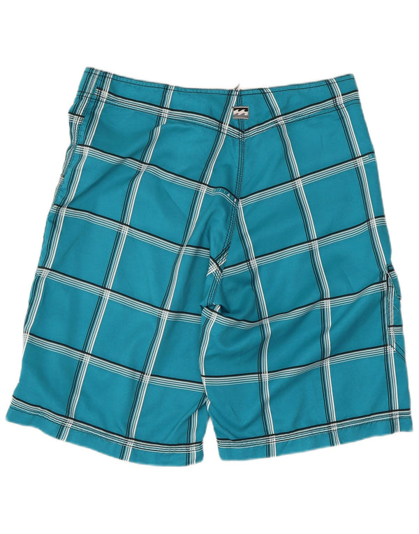 Billabong Mens Swimming Shorts Large Blue Check Polyester