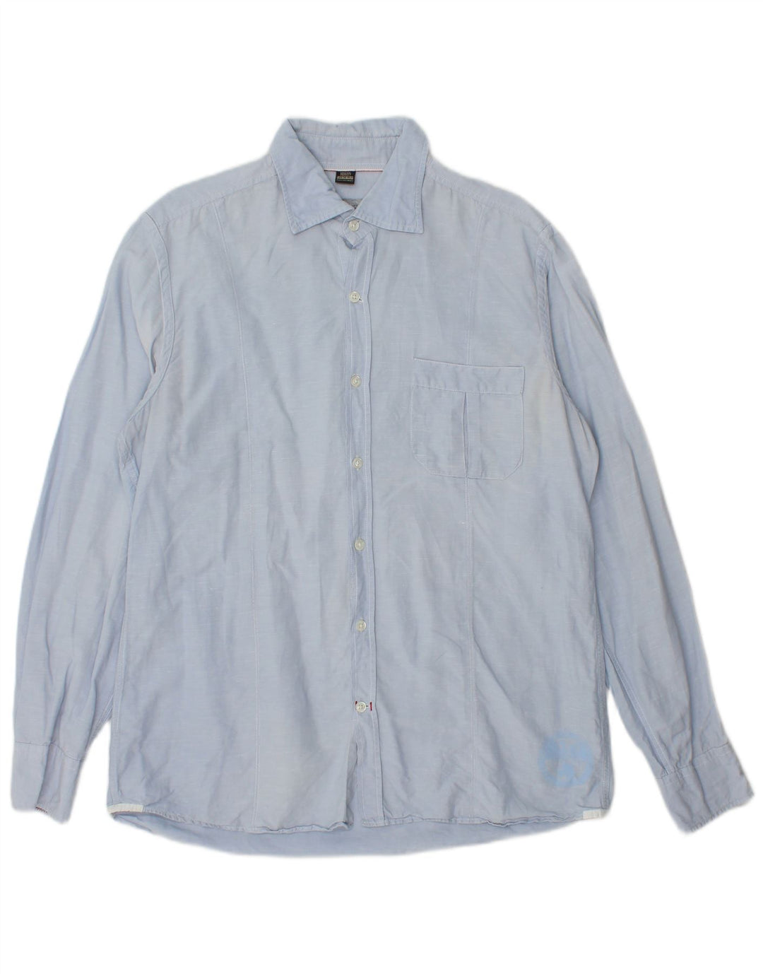 Camicia Napapijri Uomo Large Blu Cotone
