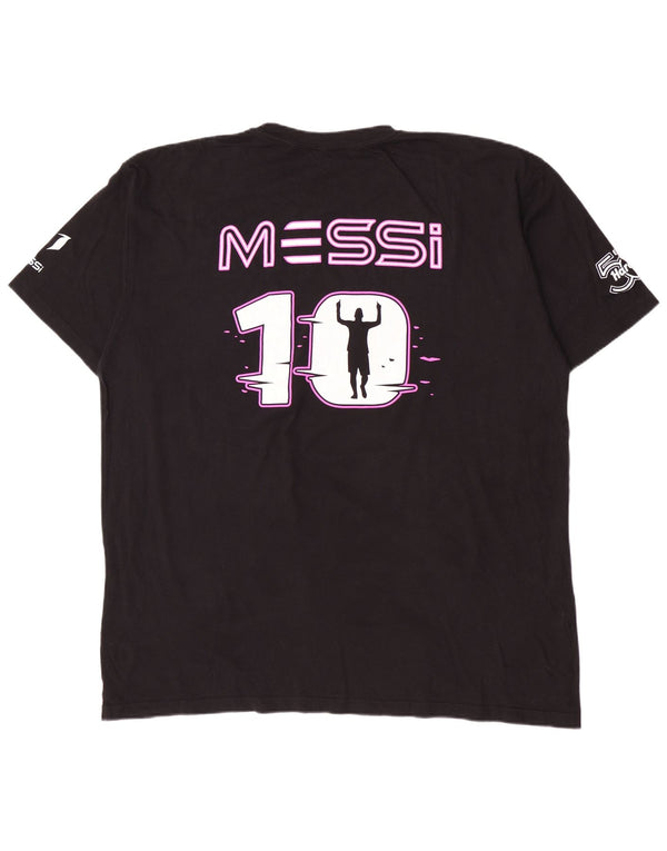 Hard Rock Cafe Camiseta gráfica MESSI para hombre Top 2XL Algodón negro
