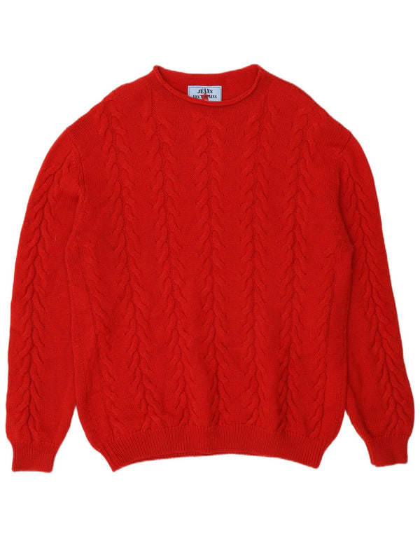 Maglione da uomo a collo alto Les Copains IT 52 Large in lana vergine rossa