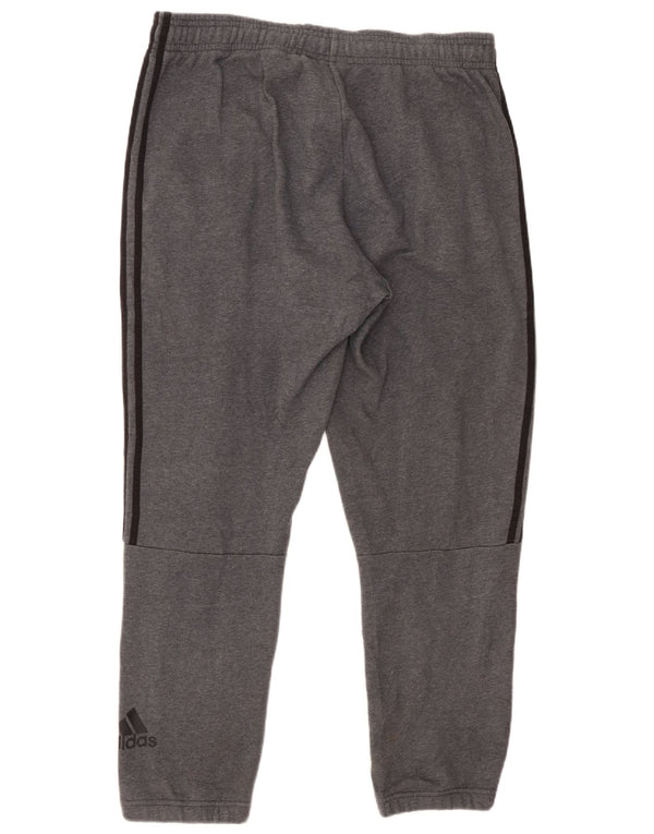 Adidas Mens Tracksuit Trousers Joggers XL Grey Cotton