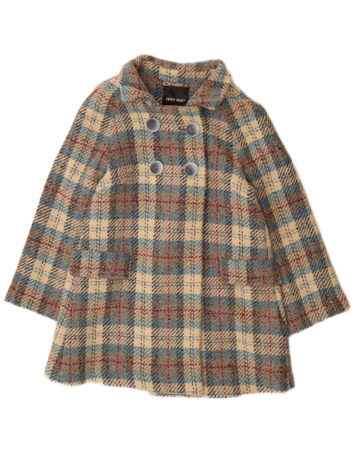 Denny Rose Manteau croisé pour femme UK 8 Petit carreaux multicolores