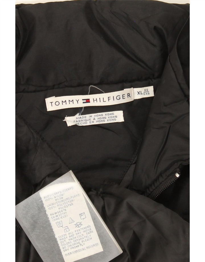 Tommy Hilfiger Womens Windbreaker Jacket UK 18 XL Black Nylon