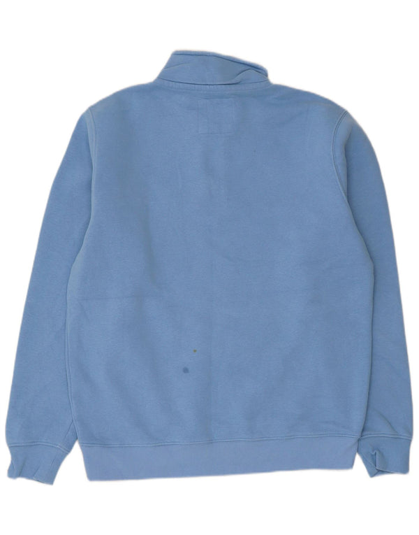 Besætningsbeklædning Herre Zip Neck Sweatshirt Jumper Medium Blå Bomuld