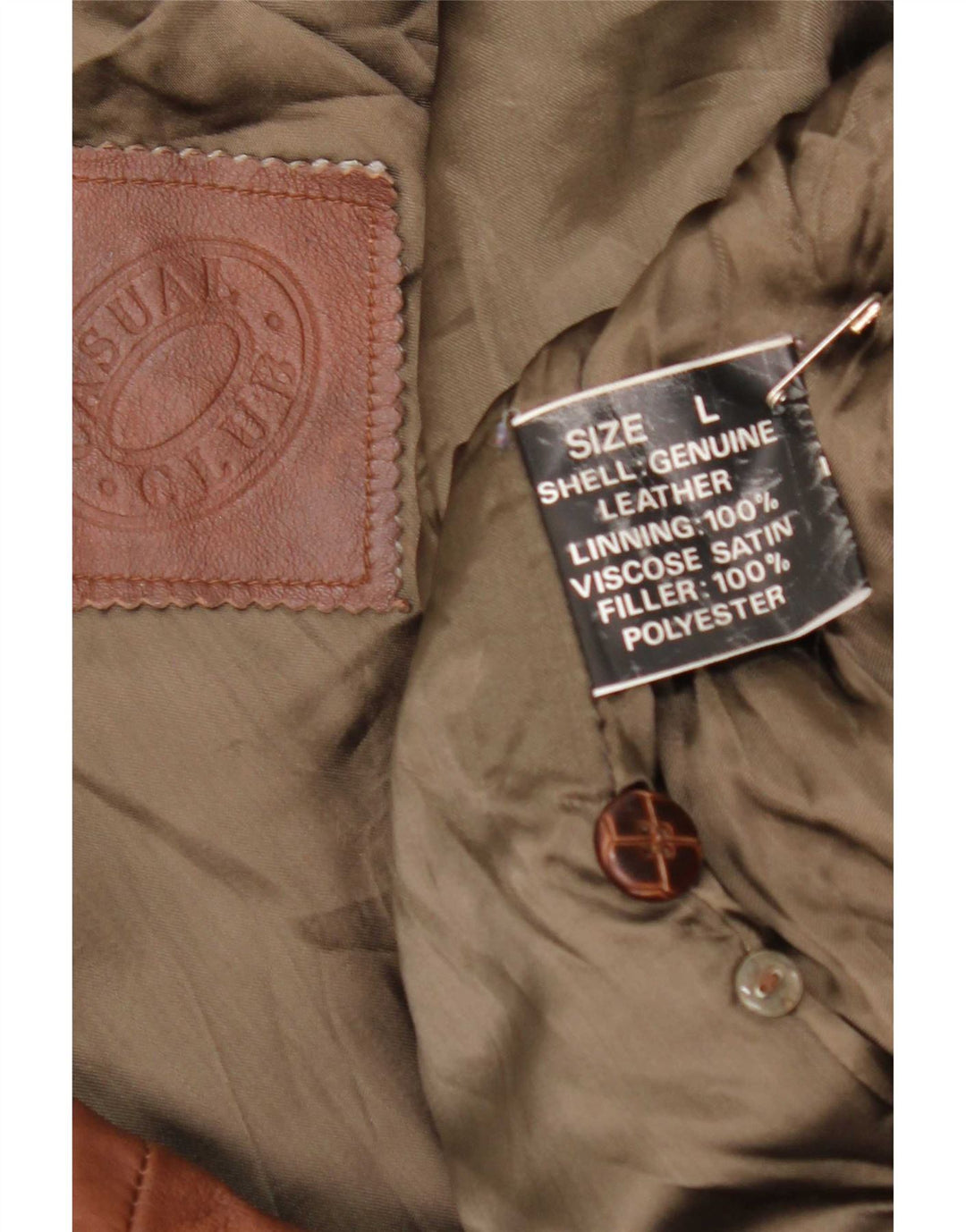 Vintage muška kožna jakna UK 40 Large Brown