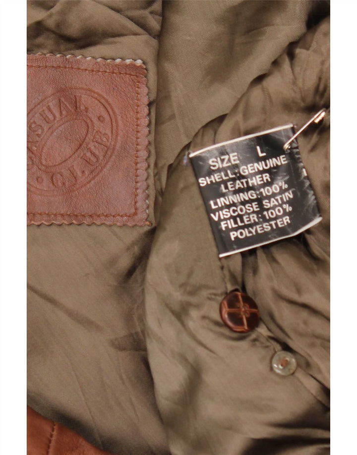 Vintage muška kožna jakna UK 40 Large Brown