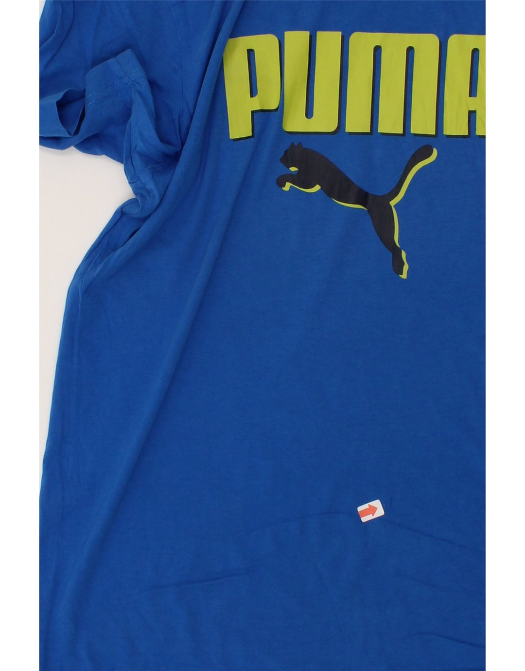 PUMA Mens Graphic T-Shirt Top Medium Blue Vintage Puma and Second-Hand Puma from Messina Hembry 