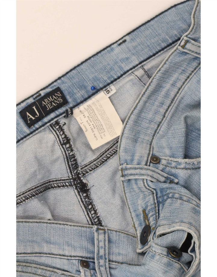 Armani Mens Graphic Straight Jeans W36 L33 Blue Cotton