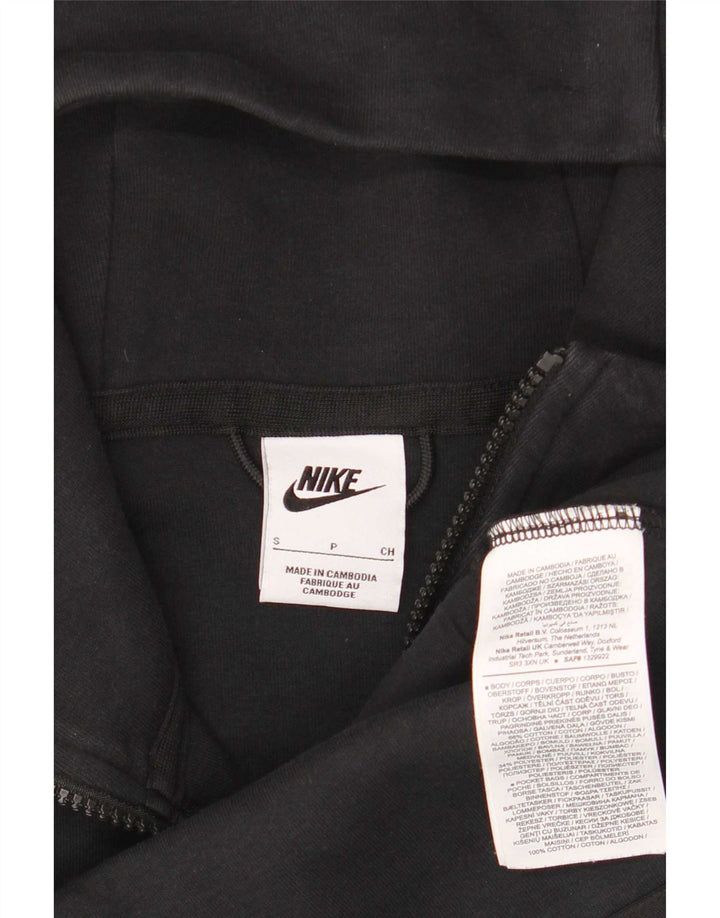 Nike Mens Zip Hoodie Sweater Small Black Cotton