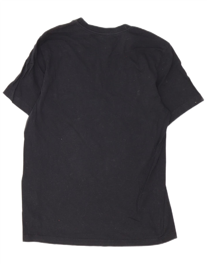 Nike Mens Swoosh Graphic T-Shirt Top Medium Black Cotton