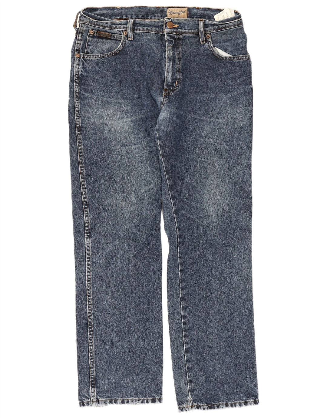 Wrangler Mens Texas Straight Jeans W34 L30 Blue Cotton