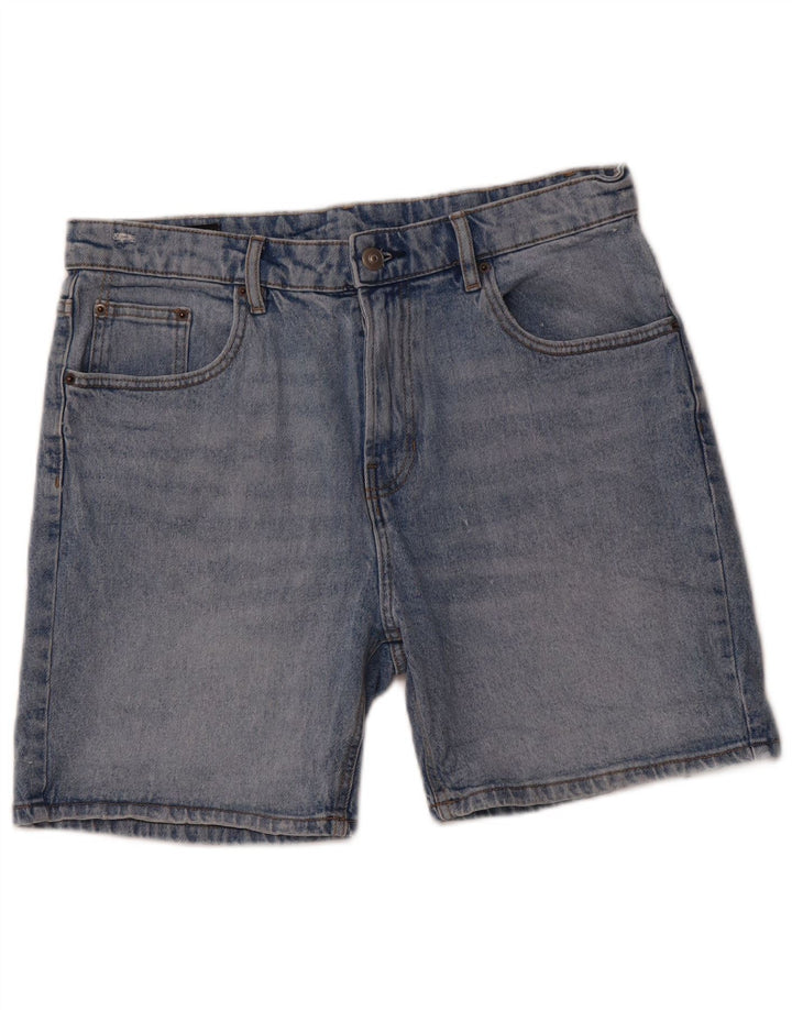 ZARA Mens Denim Shorts EU 42 Large W32  Blue Cotton