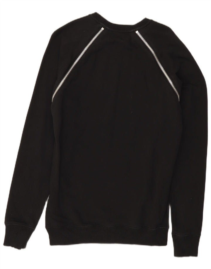 Diesel Womens Sweatshirt Jumper UK 14 Medium Black Cotton