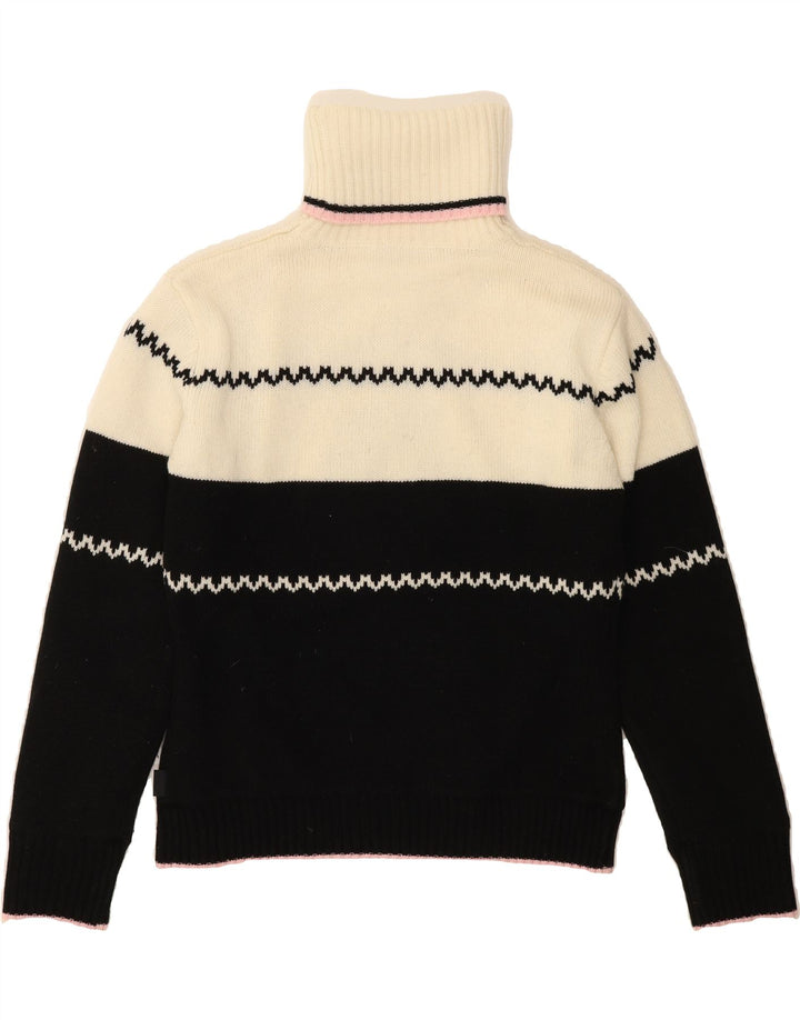 TCM Womens Roll Neck Jumper Sweater UK 10/12 Medium Black Colourblock Vintage TCM and Second-Hand TCM from Messina Hembry 