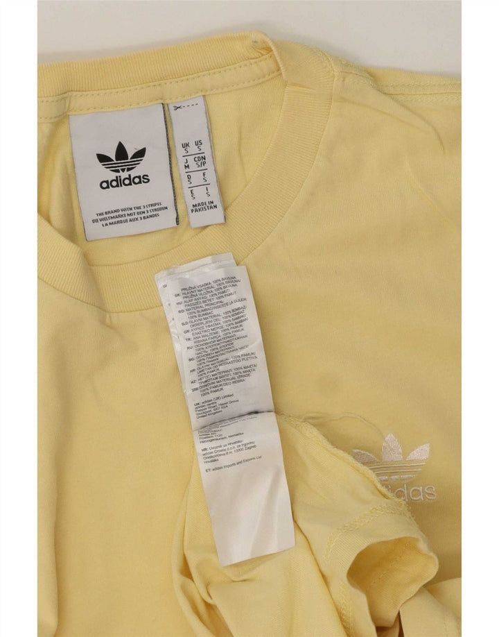 Adidas Herren T-Shirt Top Small Gelb Baumwolle