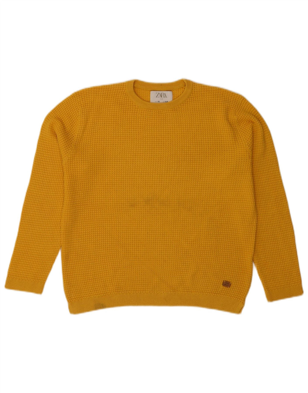 Zara Boys Crew Neck Jumper Sweater 9-10 Years Yellow