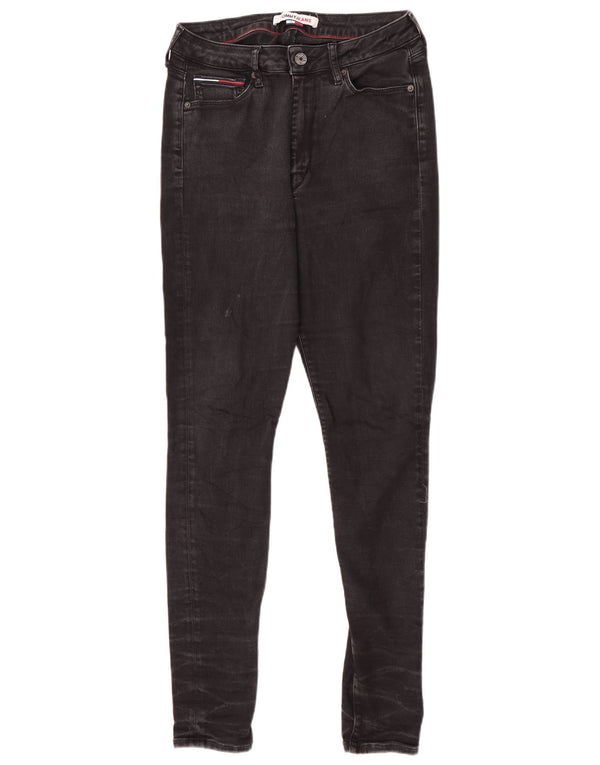 Tommy Hilfiger feminino Sylvia High Rise Super Skinny Jeans W30 L32 Preto