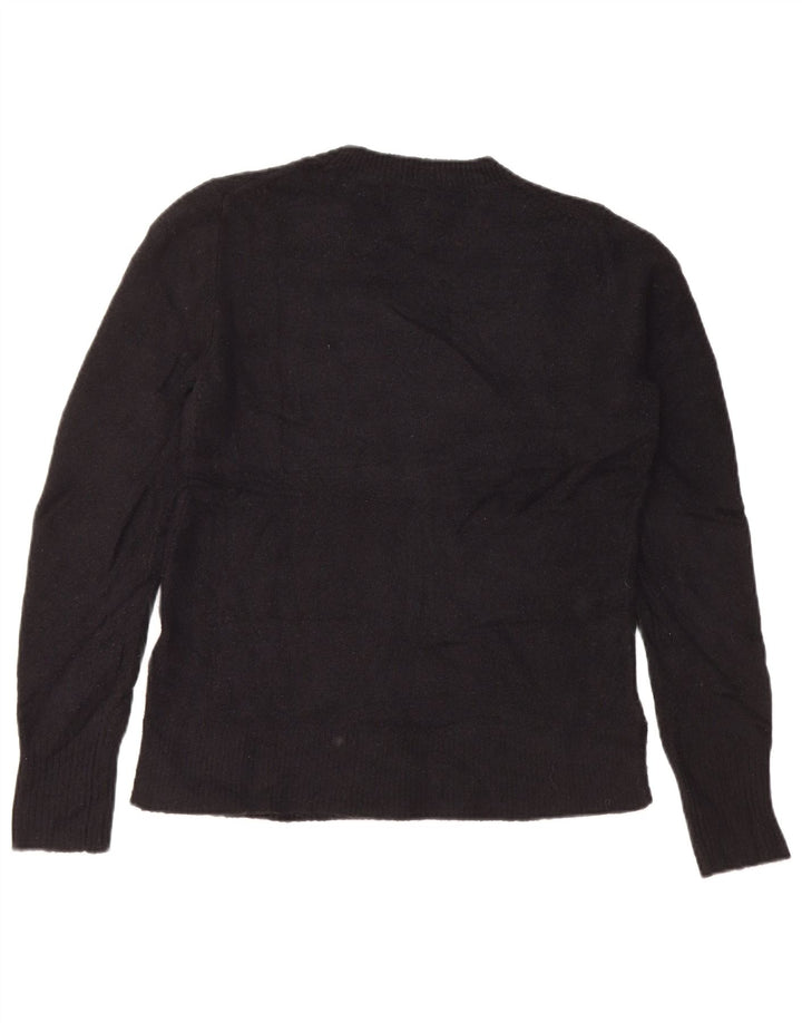 J. Crew Womens Crew Neck Jumper Sweater XS Black Acrylic